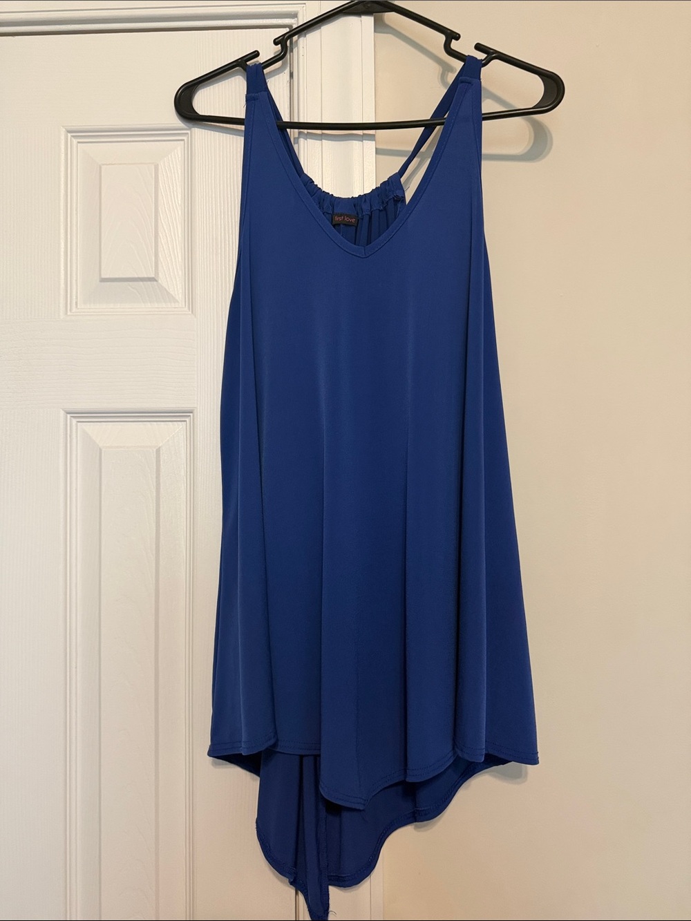 Royal Blue Flowing V-Neck Tank